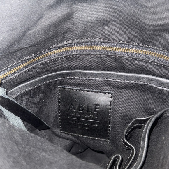 Able 100% Leather Black Backpack - Picture 6 of 6